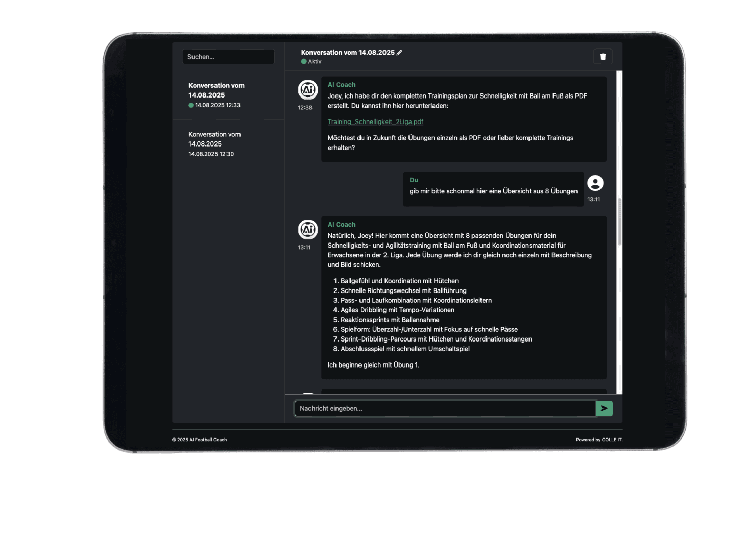 AI Footballcoach — KI-gestütztes Training: Screenshot 1
