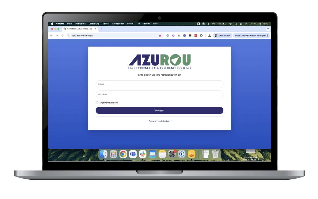Azurou — Digitales Ausbildungscontrolling: Screenshot 1