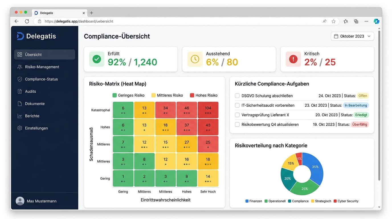 Delegatis — Risiko- & Compliance-Management: Screenshot 1