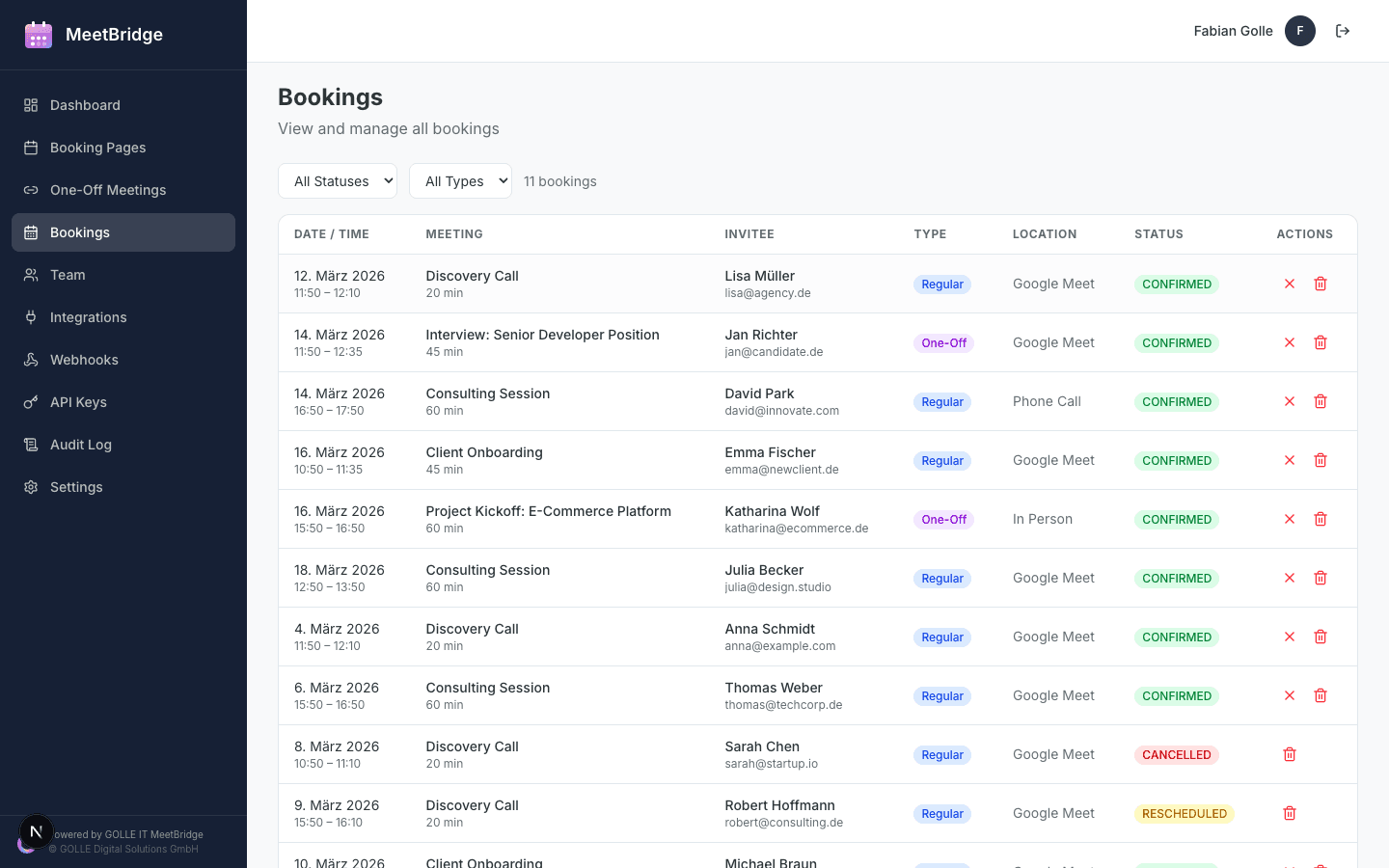 MeetBridge — Intelligente Terminplanung: Screenshot 4