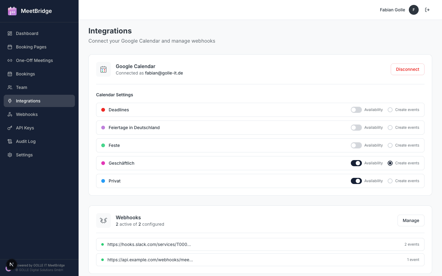 MeetBridge — Intelligente Terminplanung: Screenshot 5