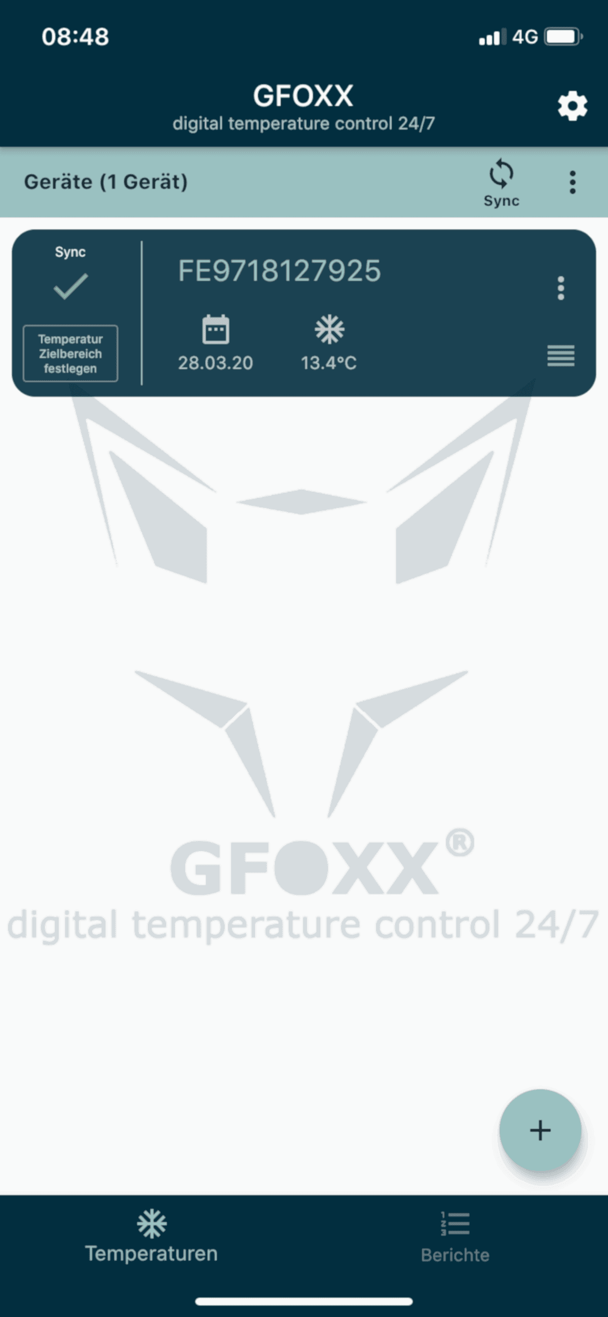 PolarFoxx — IoT Temperaturüberwachung: Screenshot 2