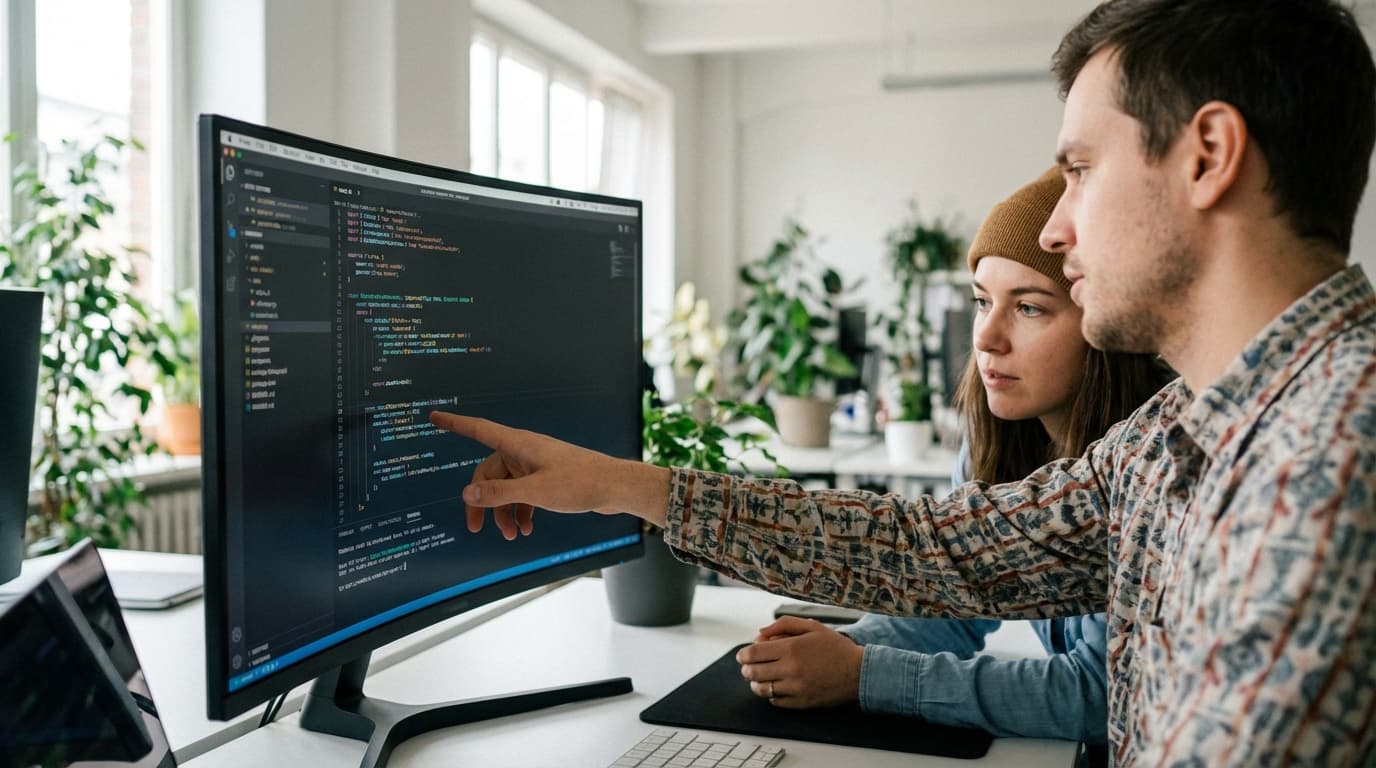 Developers pair programming